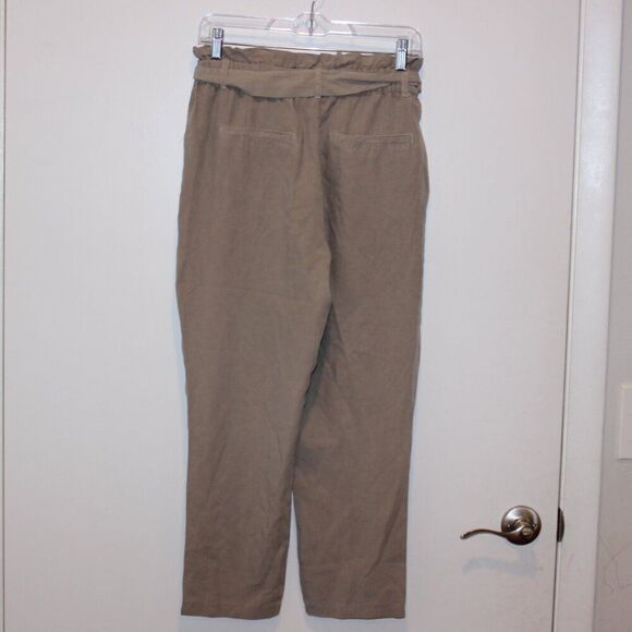 Anthropologie Thread & Supply Brown High-Waisted Tie-Waist Trouser Pants  Medium - Picture 5 of 11